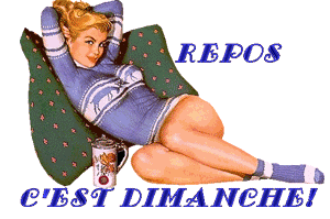 Gif animé repos c'est dimanche 